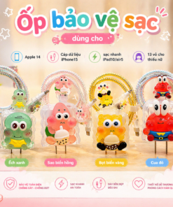 Bộ Bảo Vệ Cáp Sạc Hoạt Hình Dễ Thương – Chống Gãy Đầu Cáp, Quấn Dây Gọn Gàng Cho iPhone Android