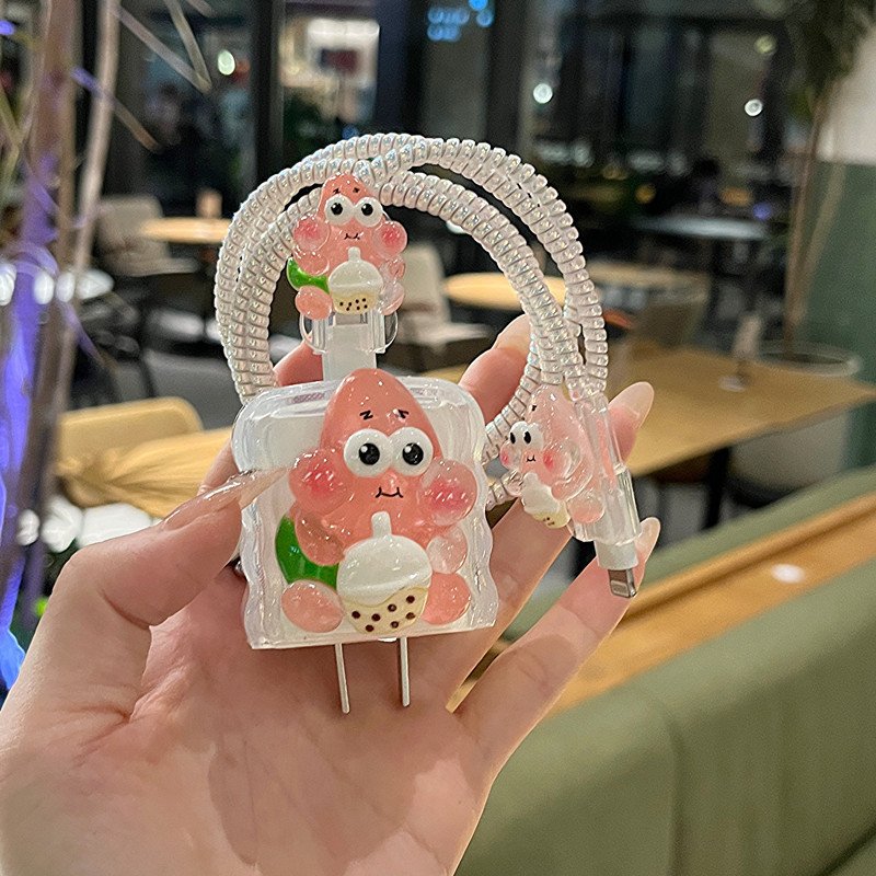 Bộ Bảo Vệ Cáp Sạc Hoạt Hình Dễ Thương – Chống Gãy Đầu Cáp, Quấn Dây Gọn Gàng Cho iPhone Android - Ảnh 4
